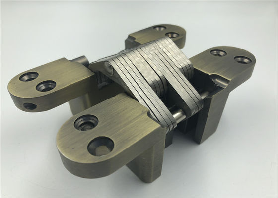 旧式な真鍮の終わりの頑丈で調節可能な隠された蝶番40Mmの厚さ